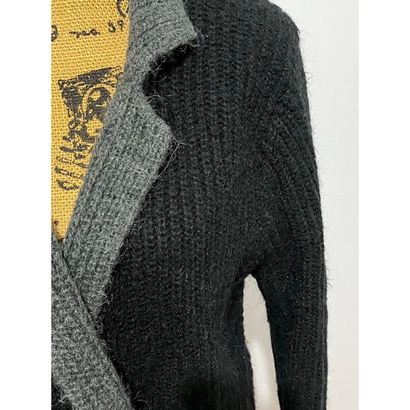 Vintage Penrose Black Gray Wool Blend Cardigan Sweater Women’s S/M - Picture 3 of 10